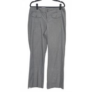 Stylish Women's Pinstripe Trousers with Buttoned Pockets